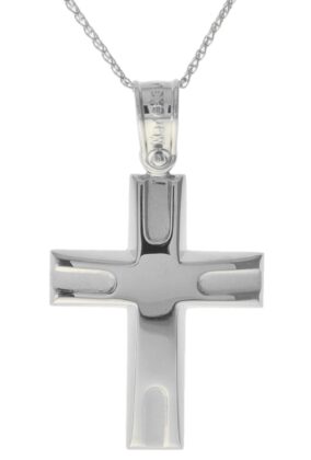 Βαπτιστικός σταυρός λευκόχρυσος Κ14.87523