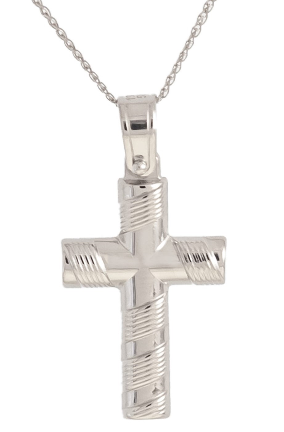 Βαπτιστικός σταυρός λευκόχρυσος Κ14.87582 Βαπτιστικός σταυρός λευκόχρυσος Κ14.87582