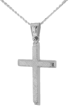 Βαπτιστικός σταυρός λευκόχρυσος Κ14.88844