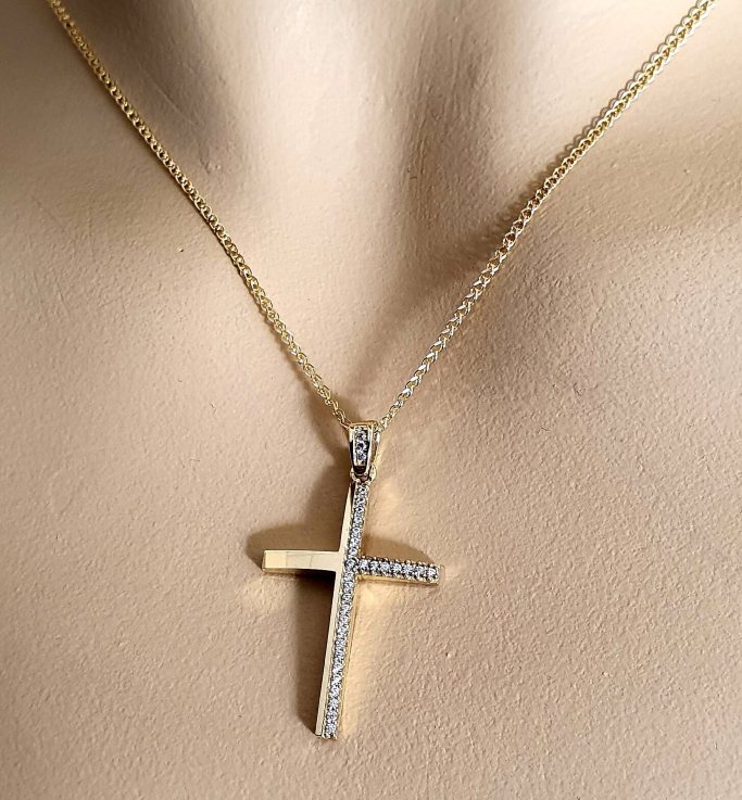 Βαπτιστικός σταυρός κορίτσι Κ14.88883 Βαπτιστικός σταυρός κορίτσι Κ14.88883