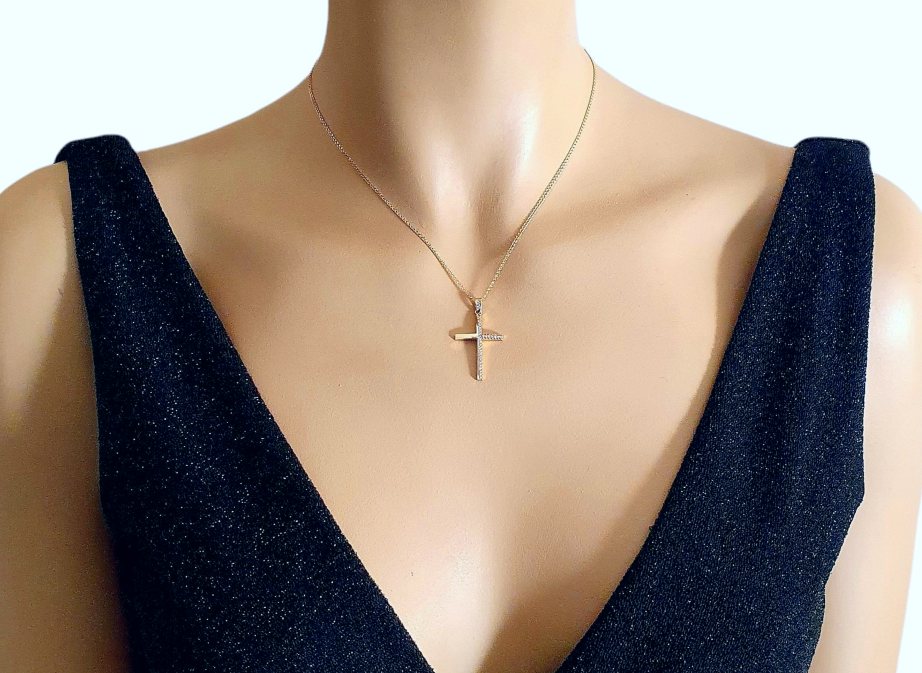 Βαπτιστικός σταυρός κορίτσι Κ14.88883 Βαπτιστικός σταυρός κορίτσι Κ14.88883