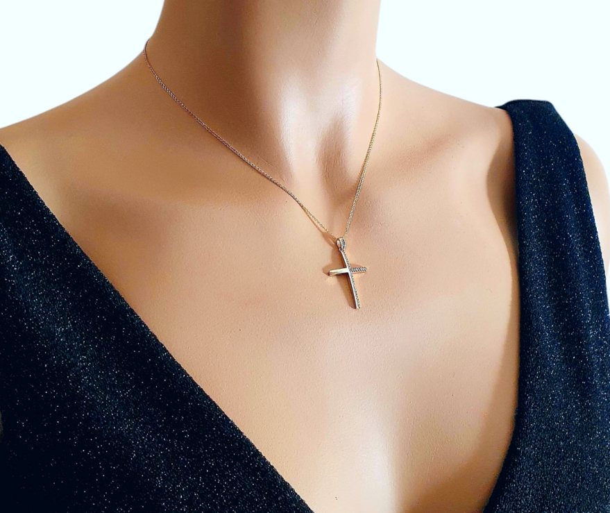 Βαπτιστικός σταυρός κορίτσι Κ14.88883 Βαπτιστικός σταυρός κορίτσι Κ14.88883