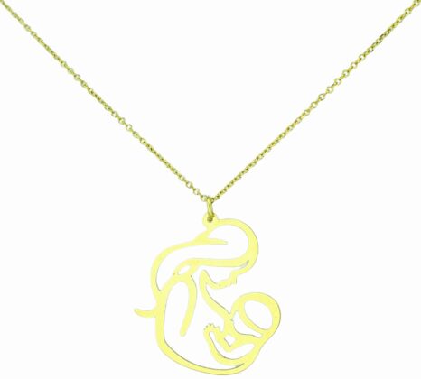 Χρυσό κολιέ Μαμα-παιδί K14.1123