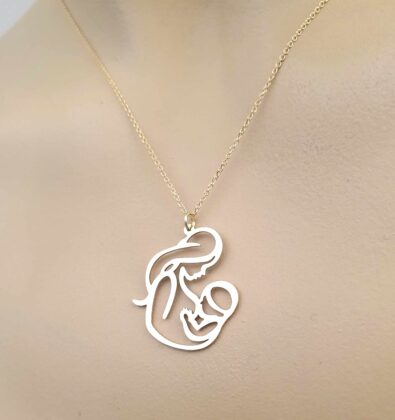 Χρυσό κολιέ Μαμα-παιδί K14.1123