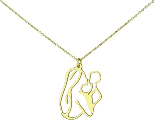 Χρυσό κολιέ Μαμα-παιδί K14.1124