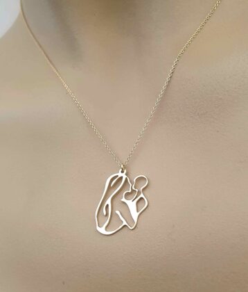 Χρυσό κολιέ Μαμα-παιδί K14.1124