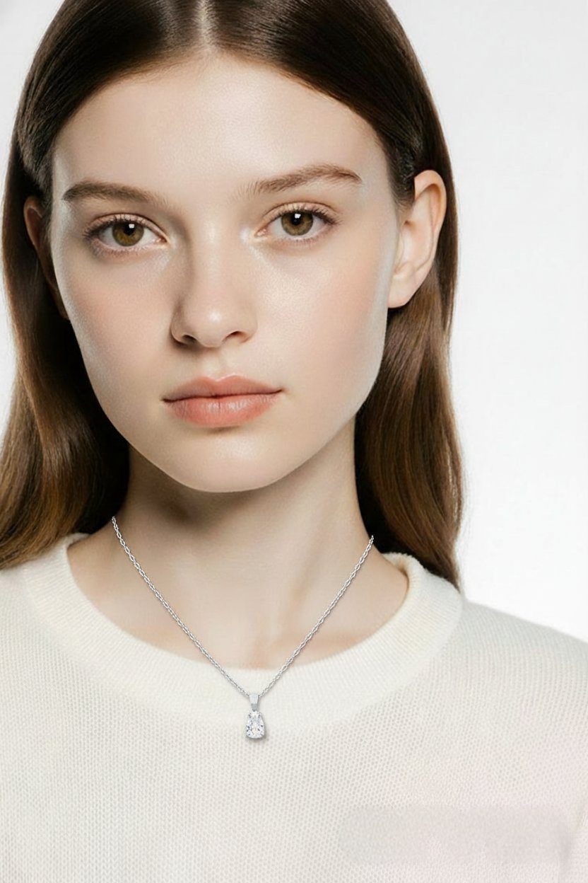 Κολιέ Ασημένιο 925° Δάκρυ 3ZK-KD172-1 Κολιέ Ασημένιο 925° Δάκρυ 3ZK-KD172-1