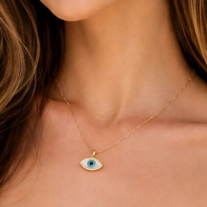Κολιέ μάτι από χρυσό K14.K988