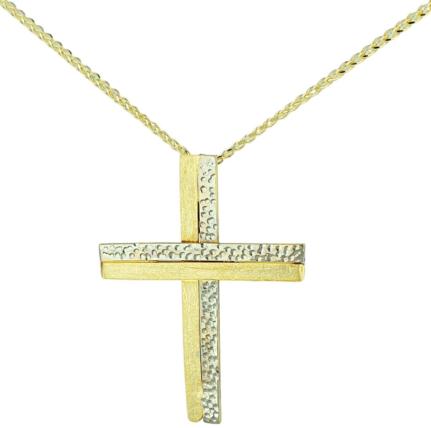 Χειροποιητος σταυρός χρυσός Κ14.X0280 Χειροποιητος σταυρός χρυσός Κ14.X0280