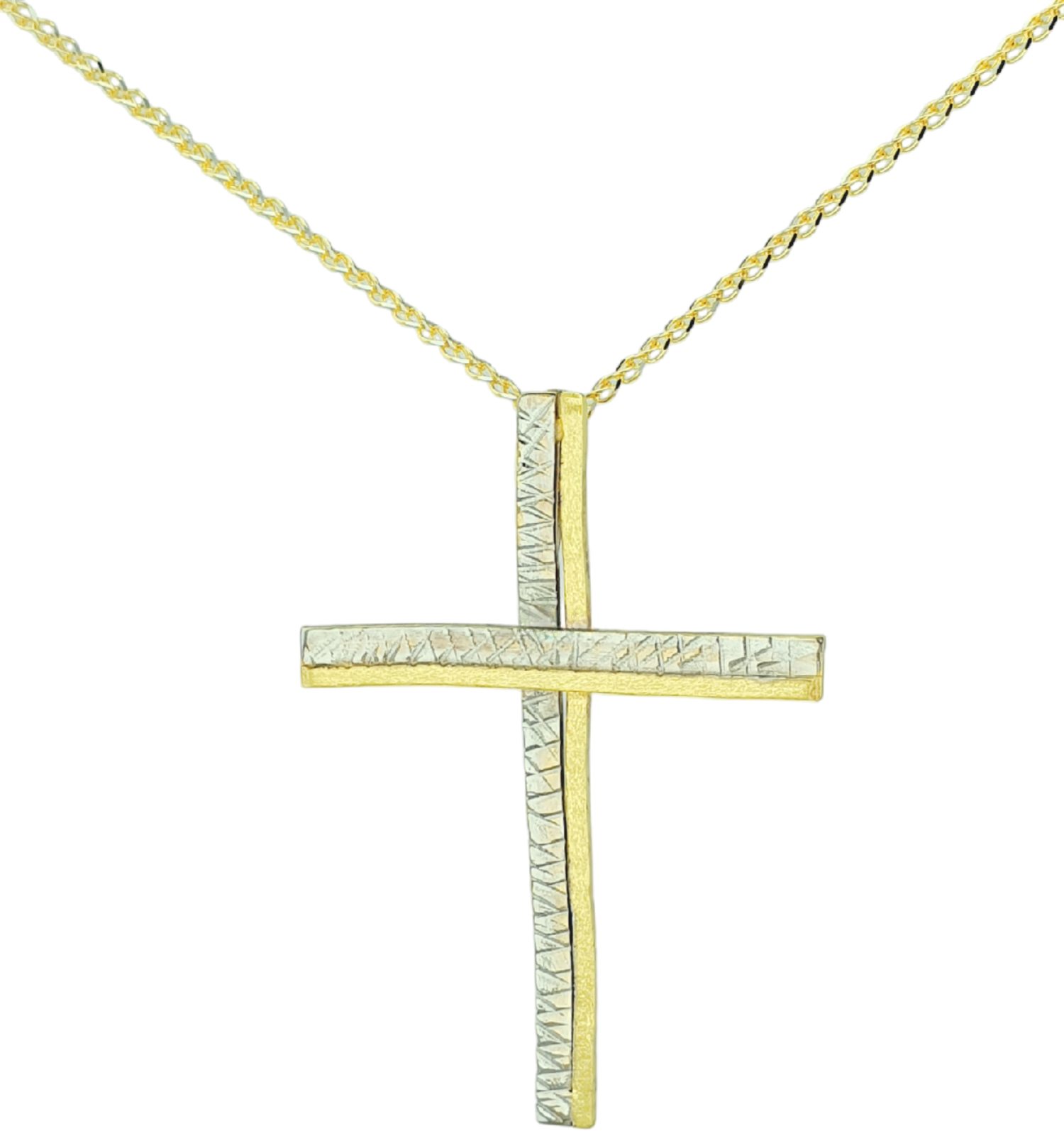 Χειροποιητος σταυρός χρυσός Κ14.X4280 Χειροποιητος σταυρός χρυσός Κ14.X4280