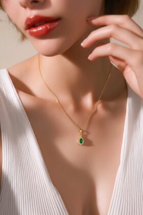 Χρυσό κολιέ δάκρυ 14 καράτια K14.8817