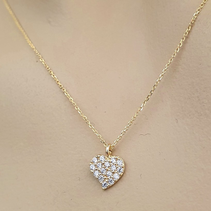 Χρυσό κολιέ καρδιά 14 καράτια K14.8089