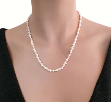 Κολιέ Μαργαριτάρια Ασημένιο κλιπ 925 M2044