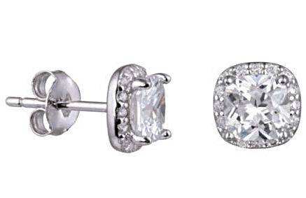 Σκουλαρίκια ροζέτα ασημένια 925 5F-SC086-1