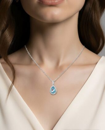 Κολιέ Ασημένιο 925° Δάκρυ 5D-KD021-1Q
