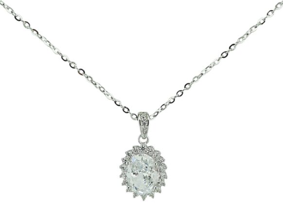 Κολιέ Ασημένιο 925° Ροζέτα SL025-1