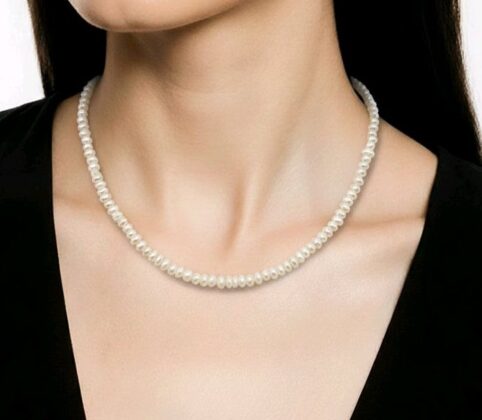 Κολιέ Μαργαριτάρια Ασημένιο κλιπ 925 M40117