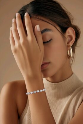 Γυναικείο Βραχιόλι Ασημένιο Δάκρυ 4TB-BR457-1