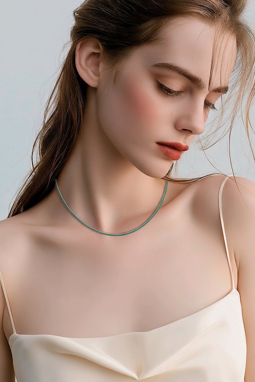 Κολιέ Ριβιέρα Ασημένιο 925° 6A-KD193-2 Κολιέ Ριβιέρα Ασημένιο 925° 6A-KD193-2