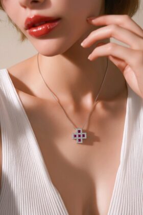 Σταυρός Με Αλυσίδα Ασημένιος 925° 5T-DS091-3