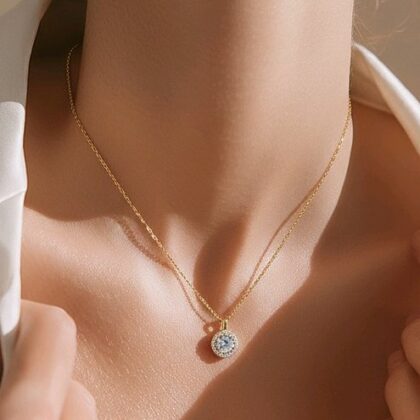 Κολιέ Ασημένιο 925° Ροζέτα 3A-KD544-3