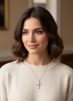 Βαπτιστικός σταυρός κορίτσι Κ14.0073