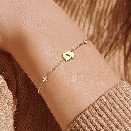 Βραχιόλι χρυσό 9κ πατουσάκια G6B974-3