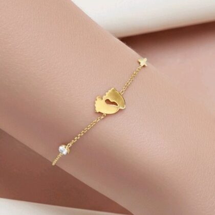 Βραχιόλι χρυσό 9κ πατουσάκια G6B974-3