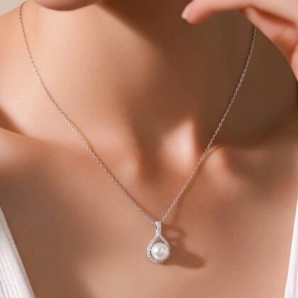Κολιέ Από Ασήμι 925° Και Μαργαριτάρι 6A-KD149-1
