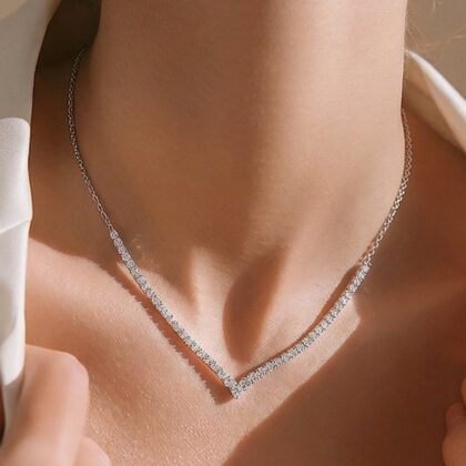 Κολιέ Λευκόχρυσο 14 καράτια K14.286