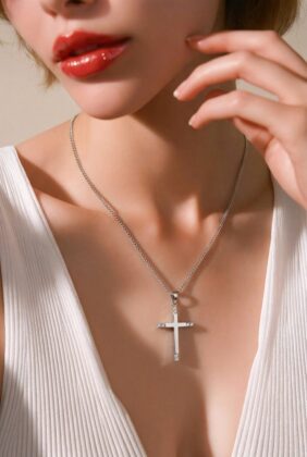 Σταυρός λευκόχρυσος Κορίτσι Κ14.1007