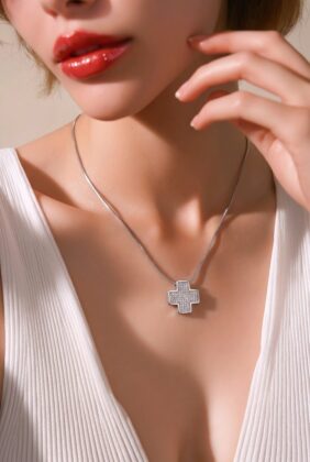 Σταυρός Με Αλυσίδα Ασημένιος 925° 5T-DS901-1