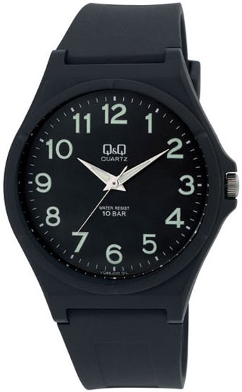 Q&Q Black Rubber Strap VQ66J005Y Q&Q Black Rubber Strap VQ66J005Y