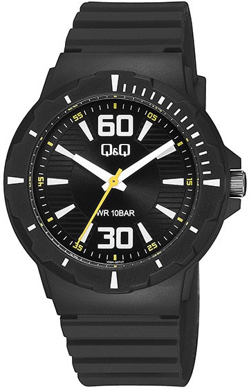 Q&Q Black Rubber Strap V02A-007VY Q&Q Black Rubber Strap V02A-007VY